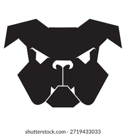 bulldog face ícone logotipo vetor design