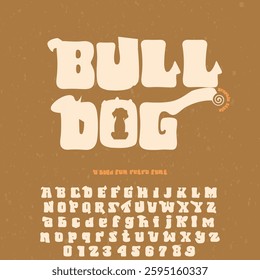 Bulldog Font – A Retro Groovy Bold Fun Typeface for Vintage, Playful, and Eye-Catching Designs