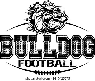 bulldog football mascot team design for school, college or league