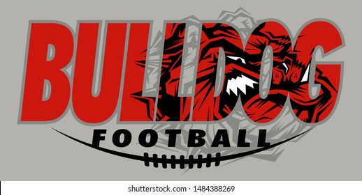 bulldog football mascot team design for school, college or league