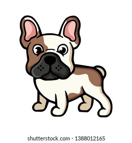 bulldog french character cartoon design