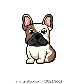 bulldog french logo character cartoon design