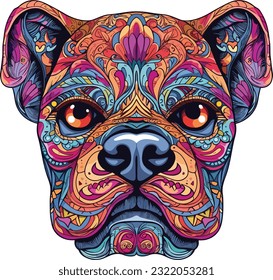 Un vector de color completo Bulldog