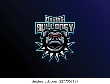 bulldog gaming logo mascot design
