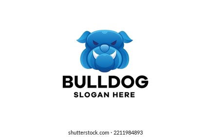 Bulldog Gradient Logo Illustration Mascot