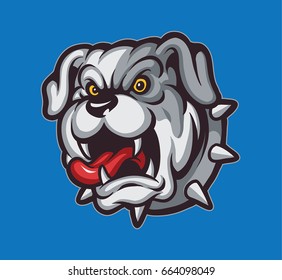 Bulldog Head Cartoon