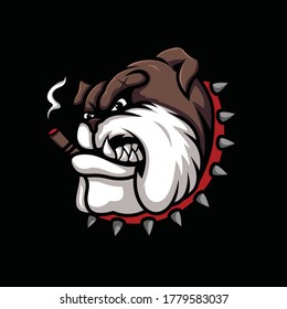 bulldog head design vector illustration