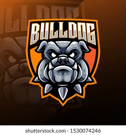 Bulldog Head esport Mascot Logo