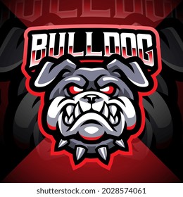 Bulldog Head esport Mascot Logo