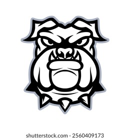 bulldog head illustration vector logo