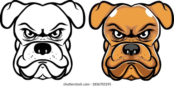 Bulldog head image vector illustration