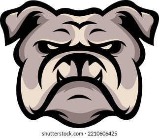 Logotipo Bulldog Head (Editable) - Ilustración vectorial