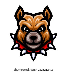 Bulldog head logo mascot design