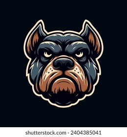 Bulldog head mascot logo template