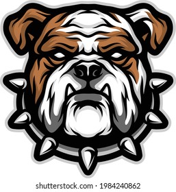 bulldog head mascot vector art, design