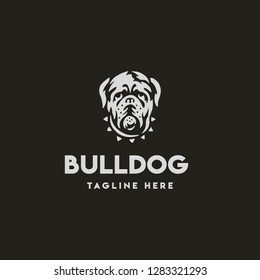 bulldog head negative space