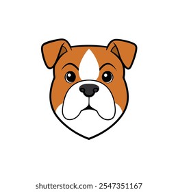 Bulldog head vector illustration Design  