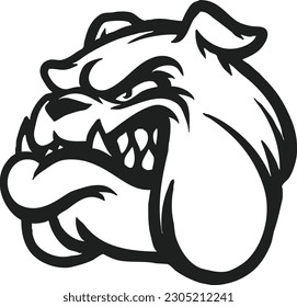 BULLDOG HEAD VECTOR IMAGE DESIGN ILLUSTRATION