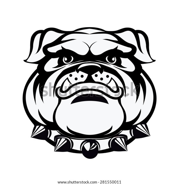 Bulldog Headvector Illustration Stock Vector (Royalty Free) 281550011