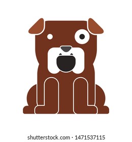 bulldog icon. flat illustration of bulldog - vector icon. bulldog sign symbol