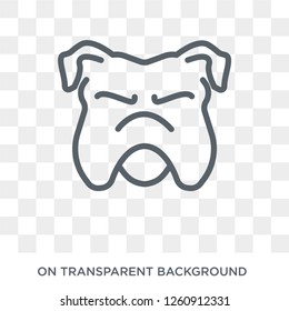 Bulldog icon. Trendy flat vector Bulldog icon on transparent background from dogs collection. High quality filled Bulldog symbol use for web and mobile