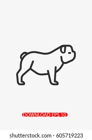 Bulldog icon, Vector