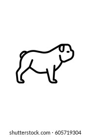 Bulldog icon, Vector