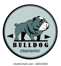 bulldog icon. vector illustration.