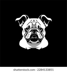 bulldog illustration design. bulldog head icon for fashion prints, textiles, clothing. and others
