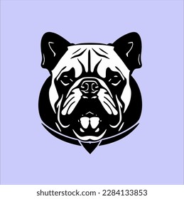 bulldog illustration design. bulldog head icon for fashion prints, textiles, clothing. and others