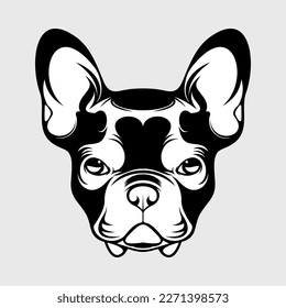 Bulldog line art vector illustration