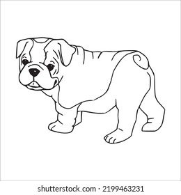 Bulldog Line Art,Bulldog Vector Art,Bulldog Line Drawing,Bulldog Outline Drawing And Illustrations