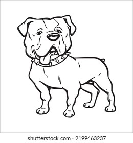 Bulldog Line Art,Bulldog Vector Art,Bulldog Line Drawing,Bulldog Outline Drawing And Illustrations