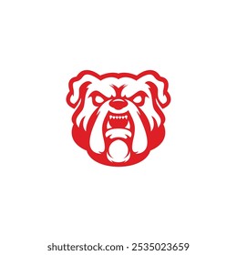 bulldog line design logo illustration