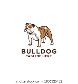 Bulldog logo design icon vector silhouette