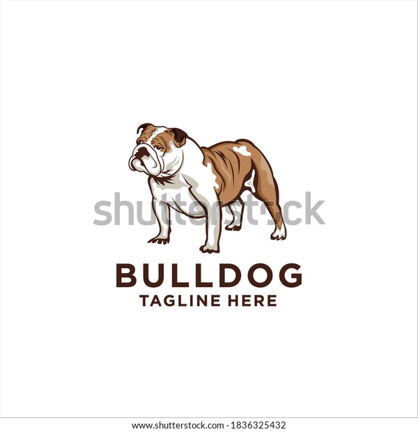 Bulldog logo design\
icon vector silhouette