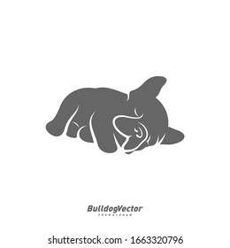 Bulldog logo design vector template. Silhouette of Bulldog design illustration