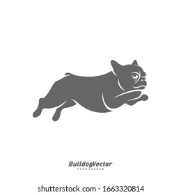 Bulldog logo design vector template. Silhouette of Bulldog design illustration
