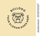 bulldog logo symbol vector illustration design