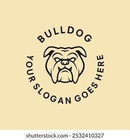 bulldog logotipo símbolo vetor ilustração design