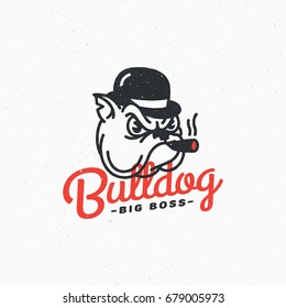 Bulldog logo template design. Vector illustration.