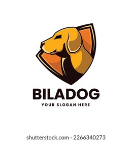 Bulldog Logo Vector Animal Illustration