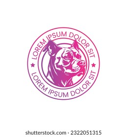 Bulldog Logo in Vector. Business bulldog security logo and emblem.  bulldog logo stock illustration. creative icon, dog symbol, dog logo