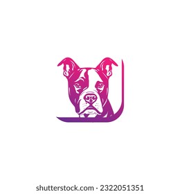 Bulldog Logo in Vector. Business bulldog security logo and emblem.  bulldog logo stock illustration. creative icon, dog symbol, dog logo