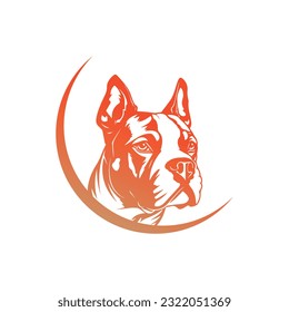 Bulldog Logo in Vector. Business bulldog security logo and emblem.  bulldog logo stock illustration. creative icon, dog symbol, dog logo