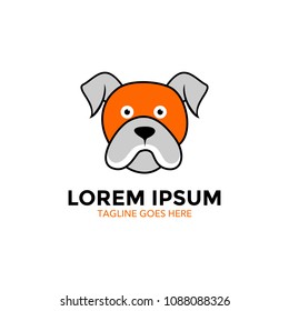 bulldog logo. vector illustration. icon