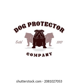 Bulldog Logo Watchdog Housedog Bandog Security Protector Design Inspiration