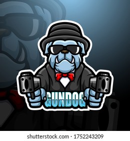 Bulldog mafia mascot esport logo design
