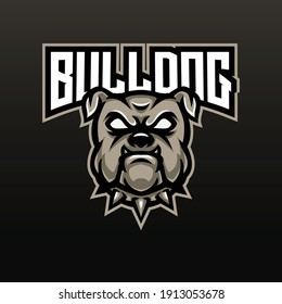 bulldog mascot esport logo design