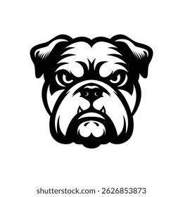 bulldog mascot head logo design concept idea